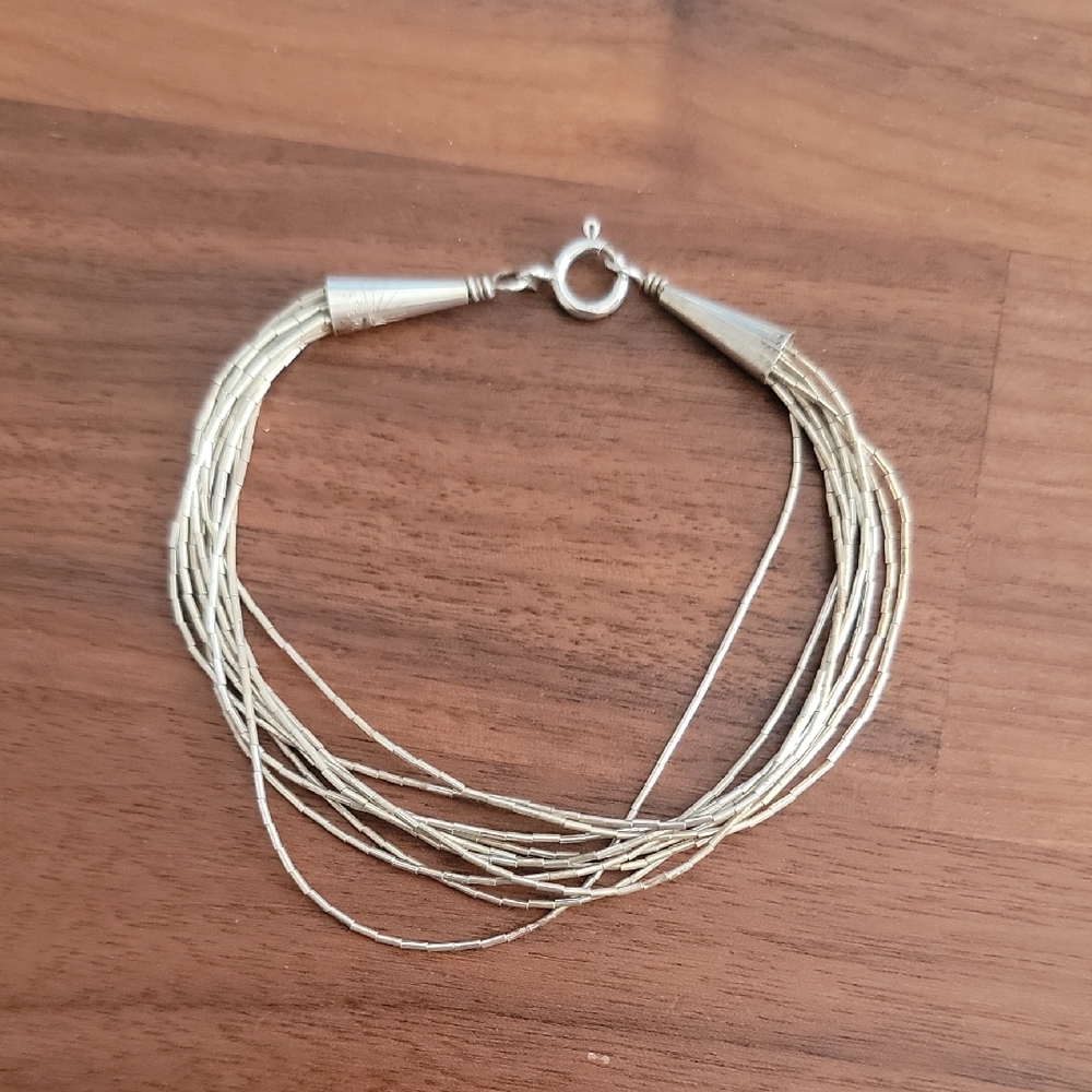 Elegant Liquid Sterling Silver .925 Multi-Strand Bracelet